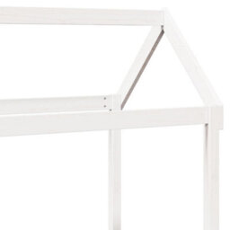 Berkfield Day Bed With Roof Without Mattress White 80X200 Cm Solid Wood - thumbnail 9