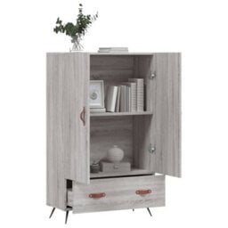 Berkfield Highboard Grey Sonoma 69.5X31X115 Cm Engineered Wood - thumbnail 3