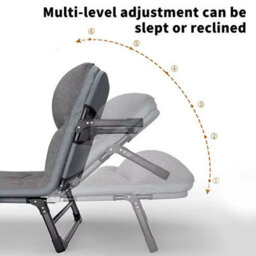180Cm Multi-Position Relaxer Chair Grey - thumbnail 3