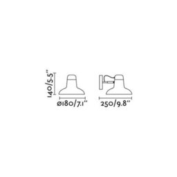 Luminosa Lighting Luminosa Snap Dome Wall Light Grey, E27 - thumbnail 2