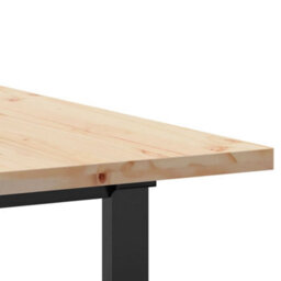 Walplus Dining Table O-Frame 160X80X75.5 Cm Solid Wood Pine And Steel - thumbnail 7
