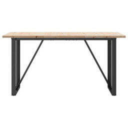 Walplus Dining Table O-Frame 160X80X75.5 Cm Solid Wood Pine And Steel - thumbnail 4