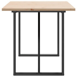 Walplus Dining Table O-Frame 160X80X75.5 Cm Solid Wood Pine And Steel - thumbnail 5