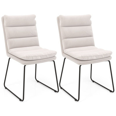 Gainoom 2Pcs Leisure Chair Upholstered Accent Chair Home Wood Lounge Sofa Chair - image 1