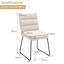 Gainoom 2Pcs Leisure Chair Upholstered Accent Chair Home Wood Lounge Sofa Chair - thumbnail 2