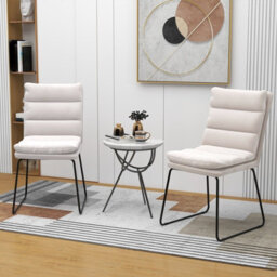 Gainoom 2Pcs Leisure Chair Upholstered Accent Chair Home Wood Lounge Sofa Chair - thumbnail 8