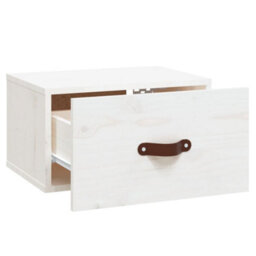 Berkfield Elegant Wall-Mounted Bedside Cabinets 2 Pcs White 40X29.5X22 Cm - thumbnail 8