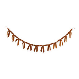Melody Maison Caramel Brown Velvet Bow Christmas Garland Bunting - 200Cm - thumbnail 5