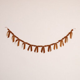 Melody Maison Caramel Brown Velvet Bow Christmas Garland Bunting - 200Cm - thumbnail 4