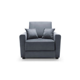 Abakus Direct Olly Velvet Single Sofa Bed In Dark Grey