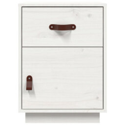 Berkfield Bedside Cabinet White 40X34X55 Cm Solid Wood Pine - thumbnail 5