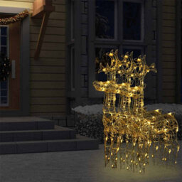 Berkfield Beautiful Reindeer Christmas Decorations 3 Pcs 60X16X100 Cm Acrylic - thumbnail 8