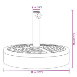 Walplus Parasol Base For A 38 / 48 mm Poles 25 Kg Round - thumbnail 8