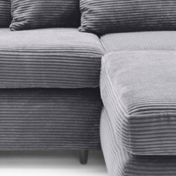 Abakus Direct Jumbo Grey Cord Right Facing Corner Sofa For Living Room With Thick Luxury Deep Filled Cushioning - thumbnail 9