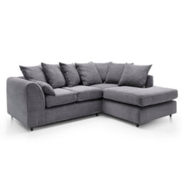 Abakus Direct Jumbo Grey Cord Right Facing Corner Sofa For Living Room With Thick Luxury Deep Filled Cushioning - thumbnail 3