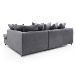 Abakus Direct Jumbo Grey Cord Right Facing Corner Sofa For Living Room With Thick Luxury Deep Filled Cushioning - thumbnail 7