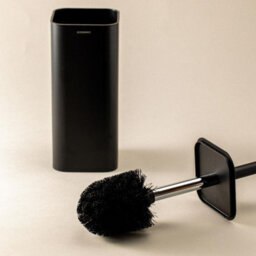 Cosmic Toilet Brush, Stainless Steel, Freestanding, Anti-Corrosion, Matt Black, Nea Collection - thumbnail 4