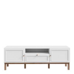 Furniture To Go Wensley 2 Door 1 Drawer Tv Unit In Light Grey And Oak - thumbnail 2
