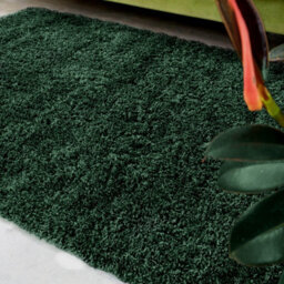 Loomed Super Soft Emerald Green Shaggy Area Rug 80X150Cm - thumbnail 3