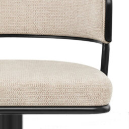 Atlantic Alexa Bar Stool Beige Fabric & Black Legs - thumbnail 4