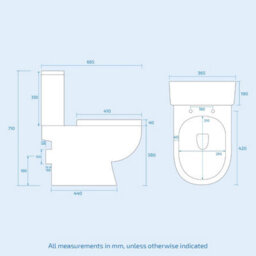 Nes Home Cloakroom Grey 400mm Wall Hung Basin Sink Vanity Unit And Toilet Pan - thumbnail 8