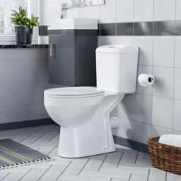 Nes Home Cloakroom Grey 400mm Wall Hung Basin Sink Vanity Unit And Toilet Pan - thumbnail 3