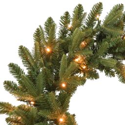 50Cm Fraser Fir Natural Pre-Lit Christmas Wreath - Green - thumbnail 4