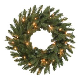 50Cm Fraser Fir Natural Pre-Lit Christmas Wreath - Green - thumbnail 2