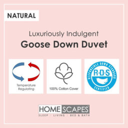 Homescapes Premium White Goose Down 13.5 Tog Single Size Winter Duvet - thumbnail 5