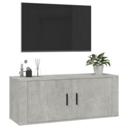 Berkfield Classic Wall Mounted Tv Cabinet Concrete Grey 100X34.5X40 Cm - thumbnail 4