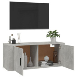 Berkfield Classic Wall Mounted Tv Cabinet Concrete Grey 100X34.5X40 Cm - thumbnail 5