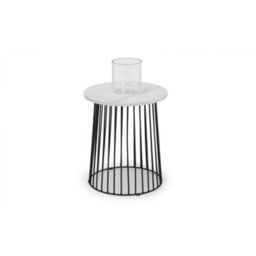 Ashfield White Classic Marble Round Lamp Table - thumbnail 2