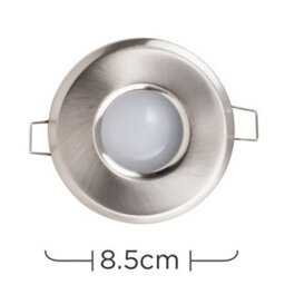 Valuelights Downlight Ip65 Brushed Chrome Ceiling Light Fitting 4 Pack With Warm White Bulbs - thumbnail 6