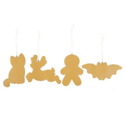 Something Different Skeleton Cookie Ornament Set (Pack Of 4) Brown/white (One Size) - thumbnail 2