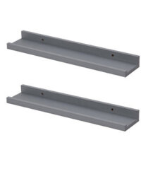 Spot On Dealz 48Cm Floating Shelves Set Of 2 Wall Shelves Photo Shelves Grey - thumbnail 1