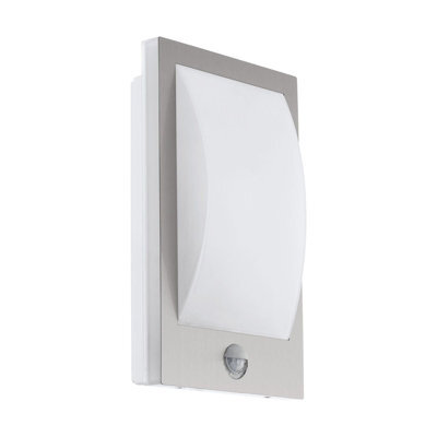 Ip44 Waterproof Outdoor Wall Light With Pir Sensor - Stainless Steel & White - image 1