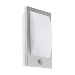 Ip44 Waterproof Outdoor Wall Light With Pir Sensor - Stainless Steel & White