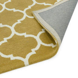 Yellow Wool Handmade Luxurious Modern Easy To Clean Geometric Rug For Dining Room Bedroom And Living Room-200Cm X 290Cm - thumbnail 5
