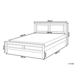 Beliani Bed Pine Wood Olivet 160 X 200 Cm (Eu King Size) White - thumbnail 3