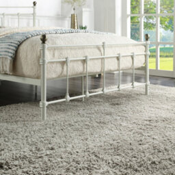 SlumberWorx Bayford Traditional White King Size Metal Bed Frame - thumbnail 5