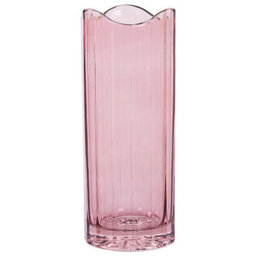 Beliani Flower Vase Perdiki Glass 30 Cm Pink - thumbnail 1