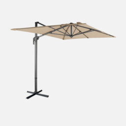 Sweeek. 2X3M Rectangular Cantilever Paraso - Parasol Can Be Tilted Folded And Rotated 360 Degreesl - Antibes - Beige