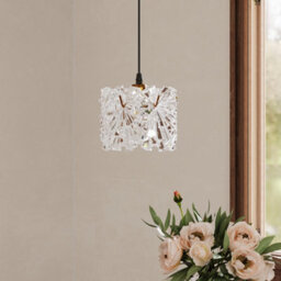 Living And Home Vintage Iron Pendant Lights With Glass Shade,crystal Kitchen Chandelier For Entryway Bathroom Dining Room And Hallway - thumbnail 2