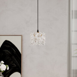 Living And Home Vintage Iron Pendant Lights With Glass Shade,crystal Kitchen Chandelier For Entryway Bathroom Dining Room And Hallway - thumbnail 3