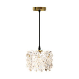 Living And Home Vintage Iron Pendant Lights With Glass Shade,crystal Kitchen Chandelier For Entryway Bathroom Dining Room And Hallway - thumbnail 6