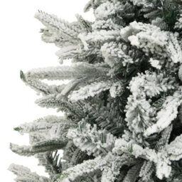 Berkfield Artificial Christmas Tree With Flocked Snow Green 210 Cm Pvc&pe - thumbnail 4