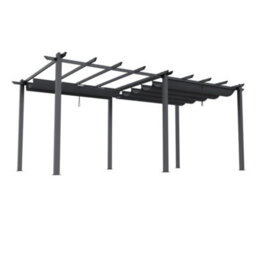 Breeins Aluminium Pergola Gazebo With Retractable Canopy Sun Shade Shelter For Backyard, 6 X 3M - thumbnail 4