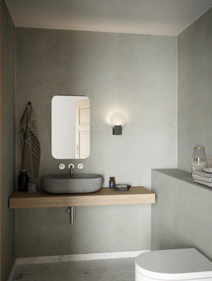 Nordlux Hester Plastic Wall Light 3-Level Dimming Black,mains Led - image 1