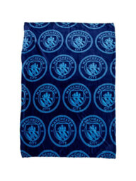 Manchester City Fc Crest Soft Fleece Blanket, Throw Blue - thumbnail 4
