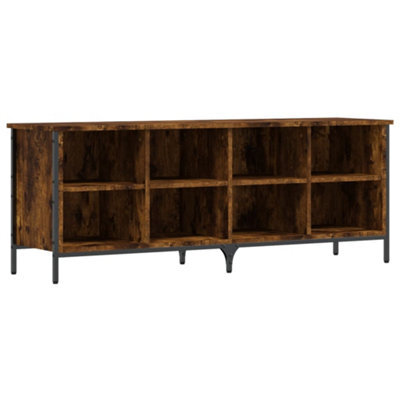 Berkfield Industrial Shoe Cabinet Smoked Oak 131X35X50 Cm Engineered Wood